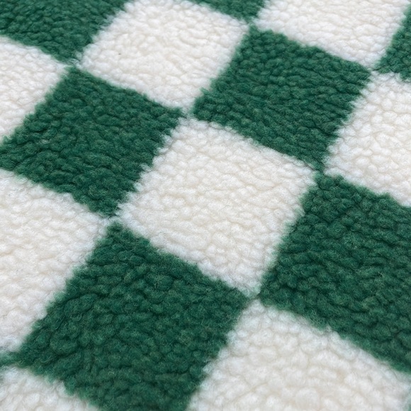 Checkerboard lambs wool seat cushions chair cushion approx 15 x 15 (7 available) - Picture 5 of 5